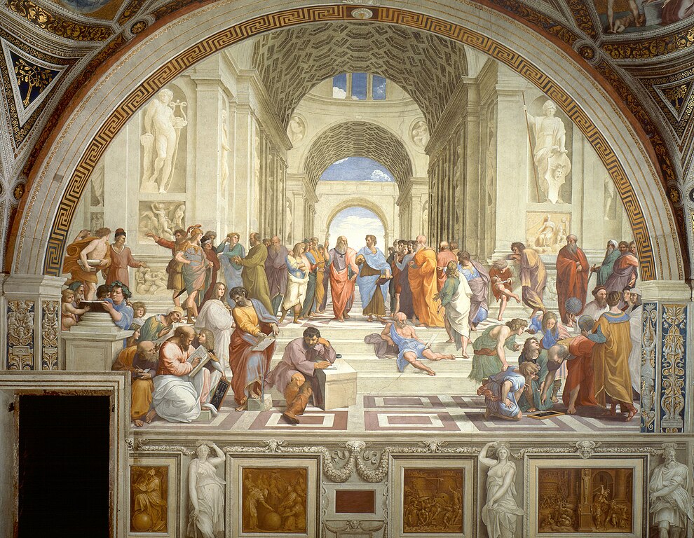 The School of Athens, via Wikimedia Commons (Public Domain)